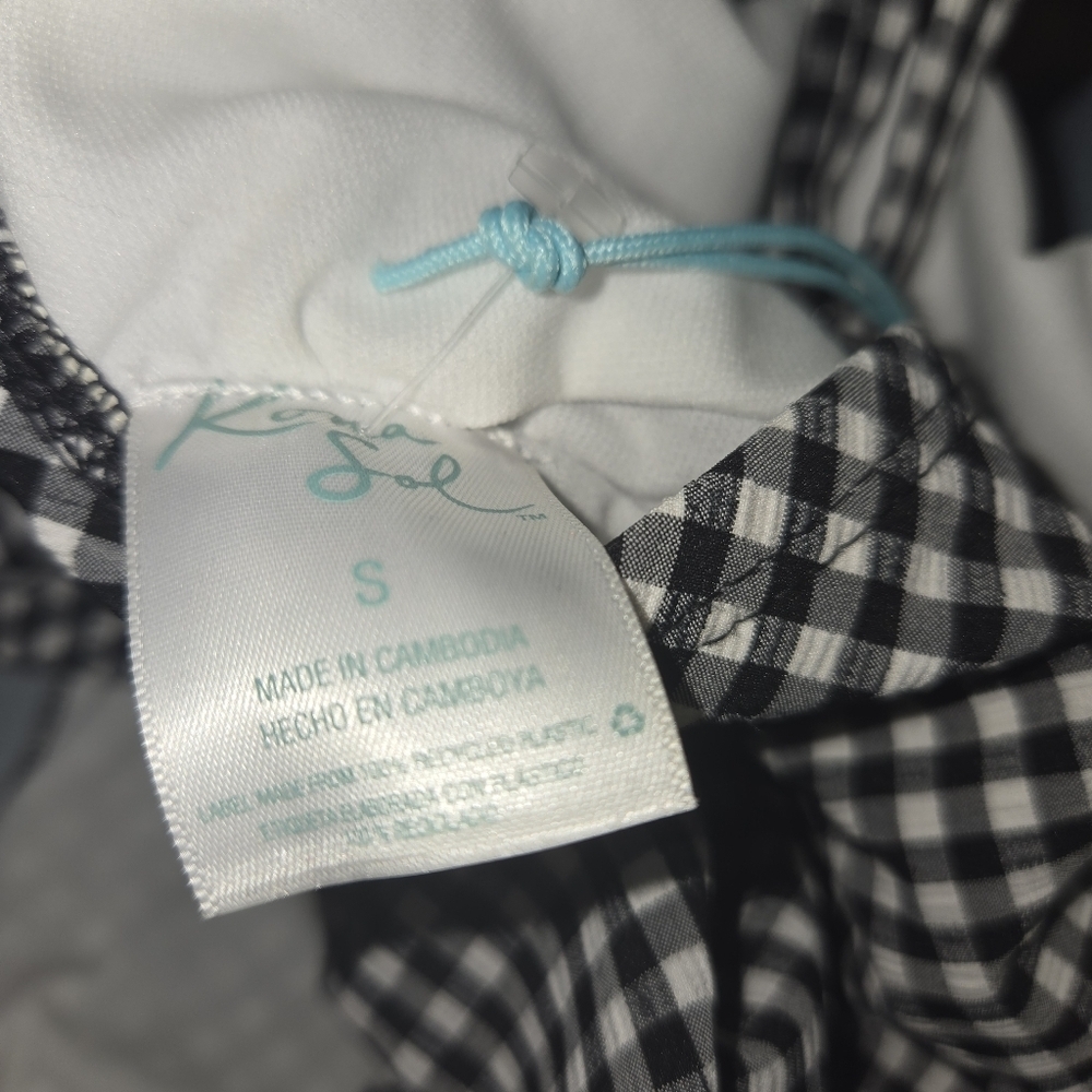 Kona SolBlack and White Checkered Women's Swimsuit - Picture 5 of 5